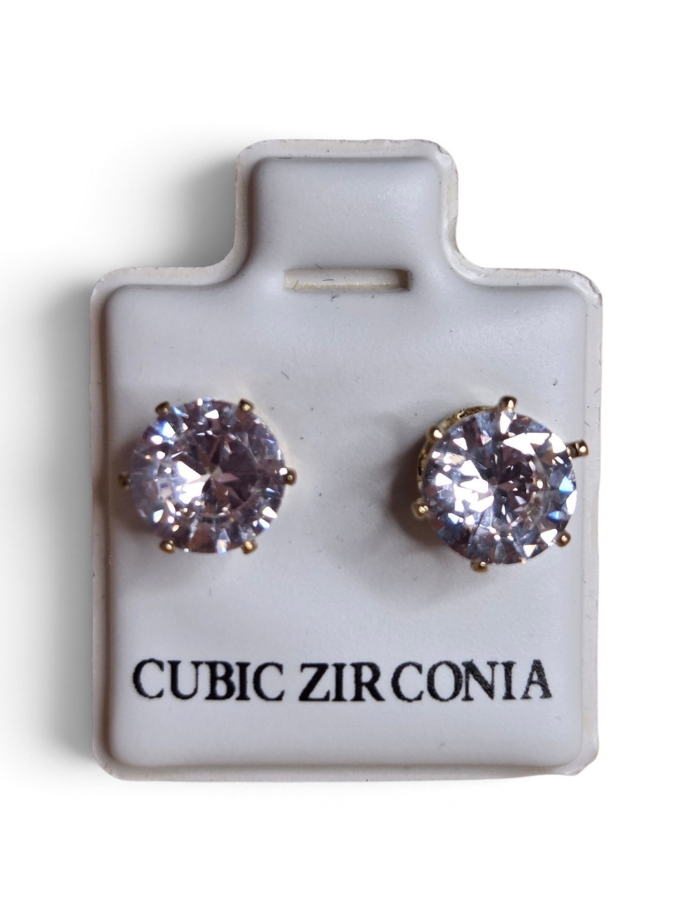7mm Cubic Zirconia Stud Earrings